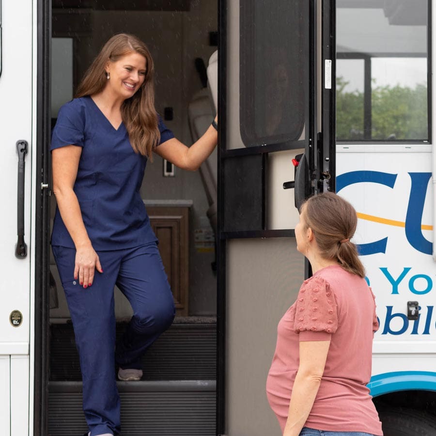 Discern the Call A woman leaving ICU Mobile satifies with the service she received